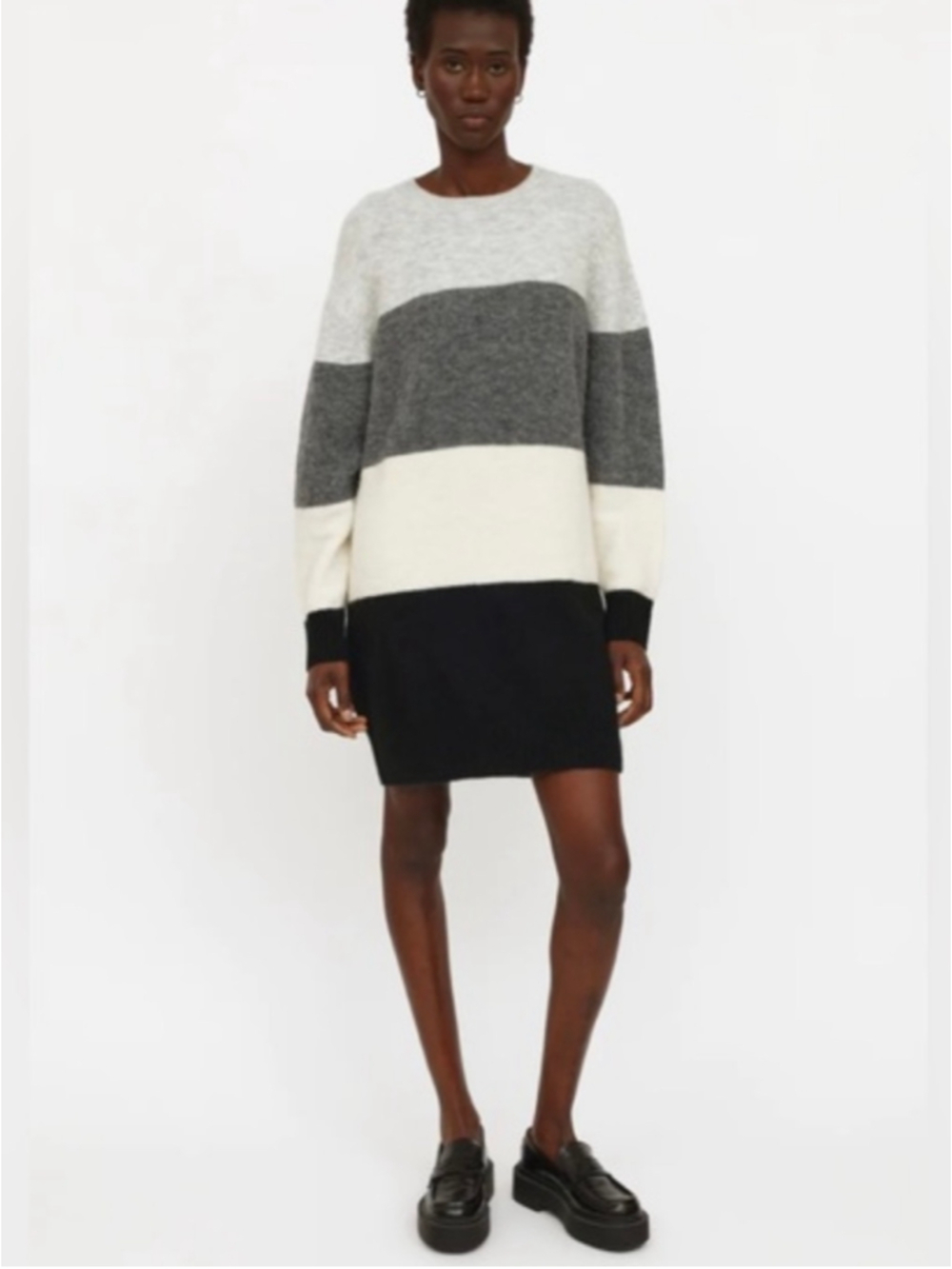 Aritzia Wilfred Free Cipriana Wool Blend Striped Sweater Dress Size 1 Small